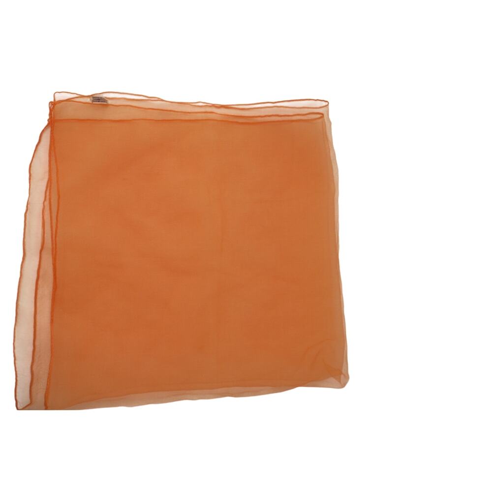 Orange Sheer Square Scarf 30x30 Lightweight Chiffon Style Neck Hair Wrap Bandana - Picture 8 of 11